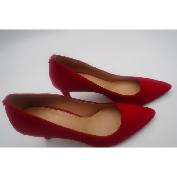 Michael Kors MK Burgundy Suede Elegant Office Classic Pointed Toe Heels Pumps 9M - Picture 13 of 13